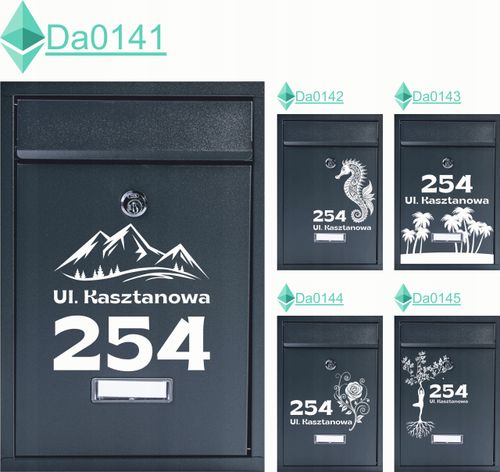SKRZYNKA NA LISTY POCZTOWA stal z nadrukiem UV adres numer domu miejscowość na Arena.pl