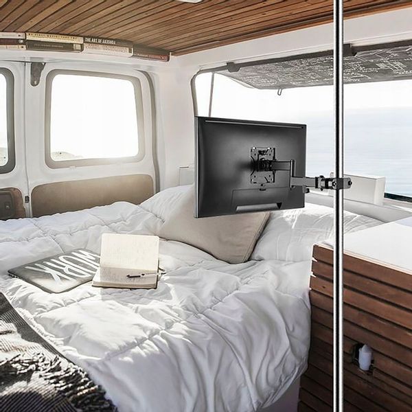 UCHWYT DO MONITORA LED LCD OLED 17-35" NA SŁUPEK RURĘ MACLEAN MC-984 zdjęcie 8