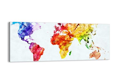 Obraz Na Płótnie - Mapa Kontynent - 100X40 Cm - Ab100X40-2799 na Arena.pl