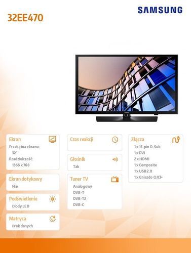 Samsung 32'' 32EE470 HG32EE470FKXEN na Arena.pl