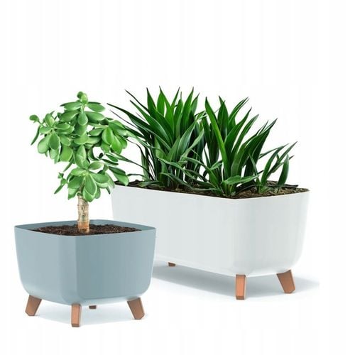 Doniczka na nóżkach Gracia Case DGCL400 Biała na Arena.pl