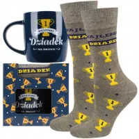 ZESTAW PREZENTOWY KUBEK ŚMIESZNE SKARPETKI MĘSKIE SOXO PREZENT DLA DZIADKA