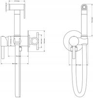 MEXEN ELBA BATERIA BIDETOWA PODTYNKOWA CHROM