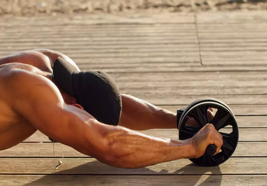 WAŁEK ROLLER DO ĆWICZEŃ KÓŁKO PODWÓJNE + MATA zdjęcie 12