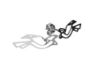 Delikatne rodowane srebrne kolczyki celebrytki origami ptaszek ptak srebro 925 CEL106ES