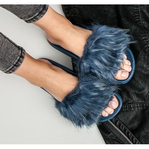 Niebieskie Klapki Fluffy r.41 na Arena.pl