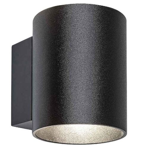Minimalistyczna LAMPA ścienna KAUNAS 7020 Rabalux okrągły kinkiet metalowy do salonu czarny na Arena.pl