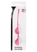 kulki silikonowe ns novelties teardrop duo balls różowe 20 cm