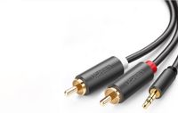 2 x Kabel UGREEN AV102 2xRCA-Jack 3.5mm 1m Audio DO TV PC Czarny