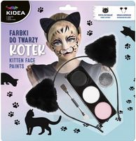 farbki do twarzy zestaw z opaską kotek kidea 7128