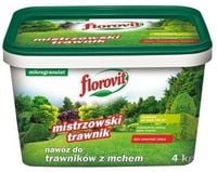 nawóz do trawy z mchem mineralny granulat 4kg mistrzowski trawnik florovit