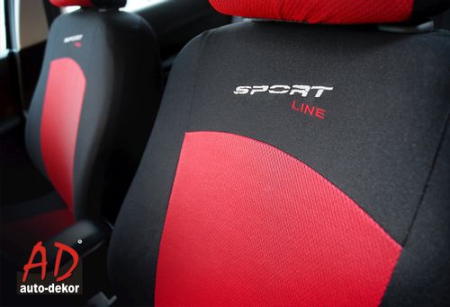 Uniwersalne pokrowce samochodowe SPORT LINE Czerwone do LEXUS GS na Arena.pl