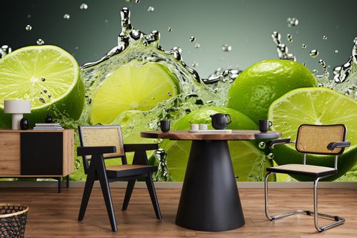 Fototapeta Do Kuchni LIMONKI Owoce Cytrusy Abstrakcja 315cm x 210cm na Arena.pl