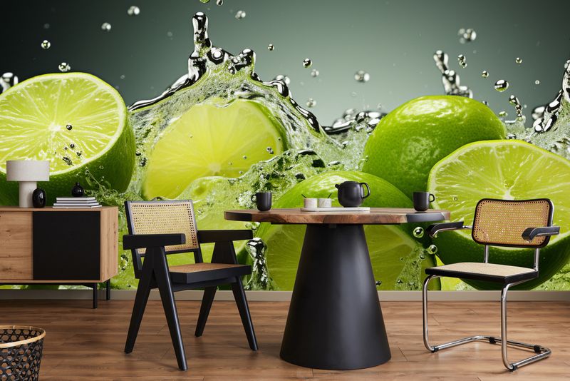 Fototapeta Do Kuchni LIMONKI Owoce Cytrusy Abstrakcja 315cm x 210cm zdjęcie 9