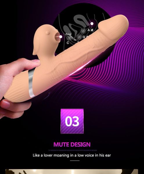Wibrator-Basia Thtusting Vibrator 2 In 1 Tongue Vibrators Usb zdjęcie 5