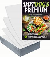 Ulotki A4 reklamowe firmowe 5000szt projekt w cenie HOT DOGS PREMIUM