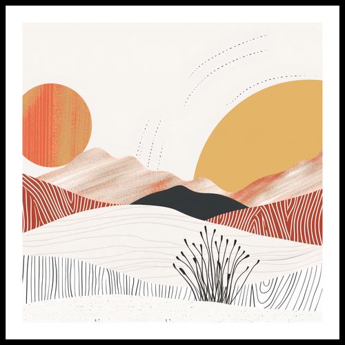 Plakat 80x80cm Roztańczone Słońce na Arena.pl