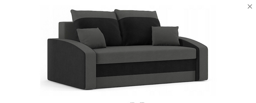 Sofa Hewlet - SZARO-CZARNY na Arena.pl