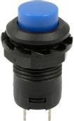 Przycisk chwilowy SPST NO niebieski 12mm