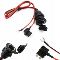 GNIAZDO ZAPALNICZKI SAMOCHODOWEJ BYPASS MTA ATC 12V 24V 15A z przewodem 1m