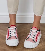 Różowe trampki damskie na platformie Salis 39