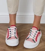Różowe trampki damskie na platformie Salis 36