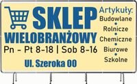 BANER REKLAMOWY 100x50cm projekt w cenie różne wzory SKLEP WIELOBRANŻOWY
