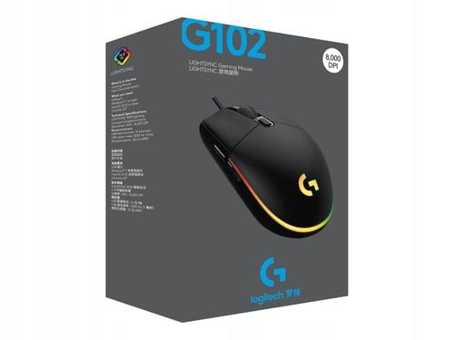 Mysz przewodowa LOGITECH G102 Lightsync Czarny na Arena.pl
