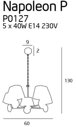 Lampa wisząca Napoleon P0127 - MaxLight na Arena.pl