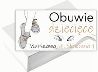 Wizytówki firmowe 200 szt RÓŻNE WZORY do wyboru OBUWIE DZIECIĘCE
