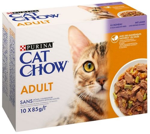 Purina Cat Chow Jagnięcina i zielona fasolka saszetki 10x85g na Arena.pl