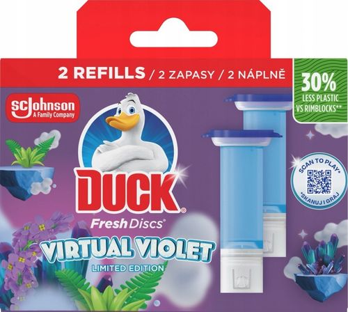 duck fresh discs virtual violet - żelowy krążek do toalety 72ml (2 x 36ml) na Arena.pl