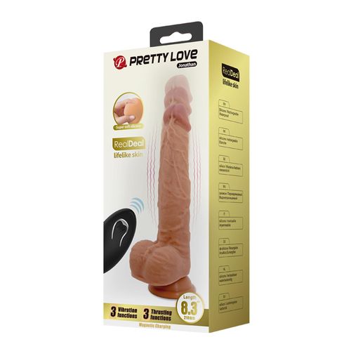 Pretty Love - Jonathan 8,3'' Light Brown, 3 Vibration Functions Thrusting na Arena.pl
