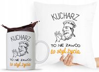 Zestaw Poduszka + Kubek Dla Kucharza Szefa Kuchni Z Nadrukiem Ze Zdjęciem