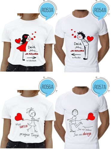 Koszulka DLA PAR miłość WALENTYNKI ROCZNICA na Arena.pl