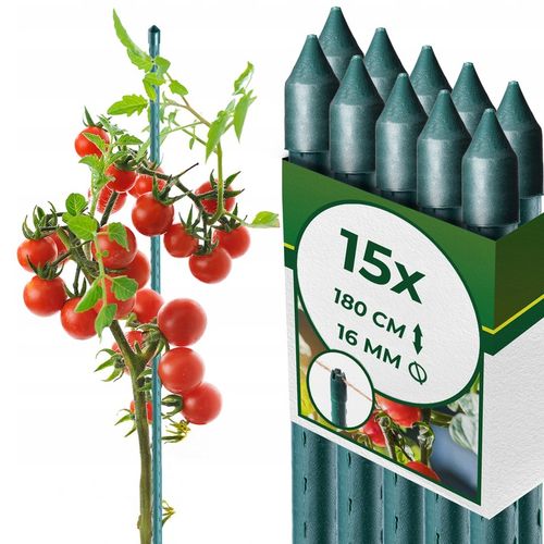 TYCZKA DO ROŚLIN PODPORA 180cm TYCZKI PALIK POMIDORÓW POWLEKANA 16mm na Arena.pl