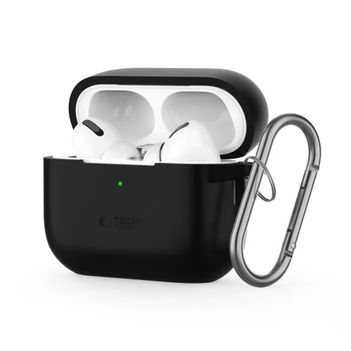 Etui Tech-Protect Silicone Hook na Apple AirPods Pro 1 / 2 - czarne na Arena.pl