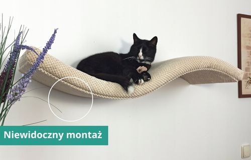Półka ścienna dla kota, wisząca ŁUK 75 cm SH-M-A75 na Arena.pl