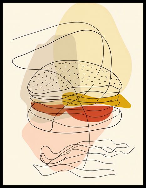 Plakat 50x65cm Cieniutki Burger zdjęcie 2