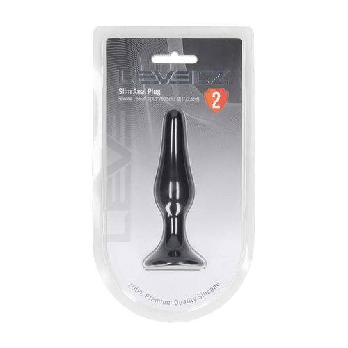 Slim Silicone Anal Plug - S - Black na Arena.pl