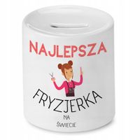 Skarbonka Fryzjera Fryzjerki Najlepsza Na Świecie Z Nadrukiem Ze Zdjęciem