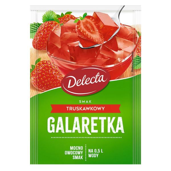 Delecta Galaretka smak truskawkowy 70g zdjęcie 1