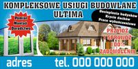 BANER Firma budowlana usługi budowlane projekt 2x1m Twoja Reklama Foto