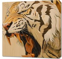 Obraz 70x70cm Majestatyczny Ryk Tygrysa