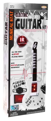 Zestaw Muzyczny Dla Dzieci 6+ Gitara Elektryczna + Wzmacniacz + Mikrofon na Arena.pl