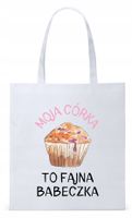 Dla Córki Córeczki Prezent Torba Eco Biała Shopper Z Nadrukiem Ze Zdjęciem