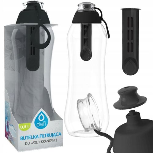 Dafi Soft butelka filtrująca na wodę bidon + wkład filtrujący czarna na Arena.pl