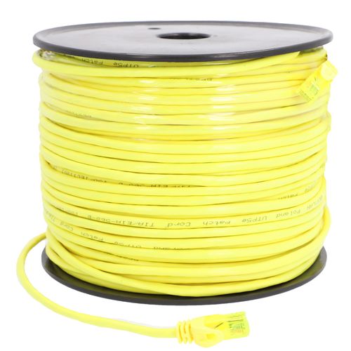 Patchcord kabel sieciowy skrętka komputerowa UTP kat. 5e 100m ŻÓŁTY na Arena.pl