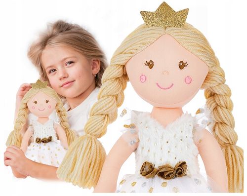 Lalka szmaciana szmacianka przytulanka złota księżniczka Lily 38 cm na Arena.pl