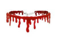 Krwawy naszyjnik Choker czerwony, 35 cm